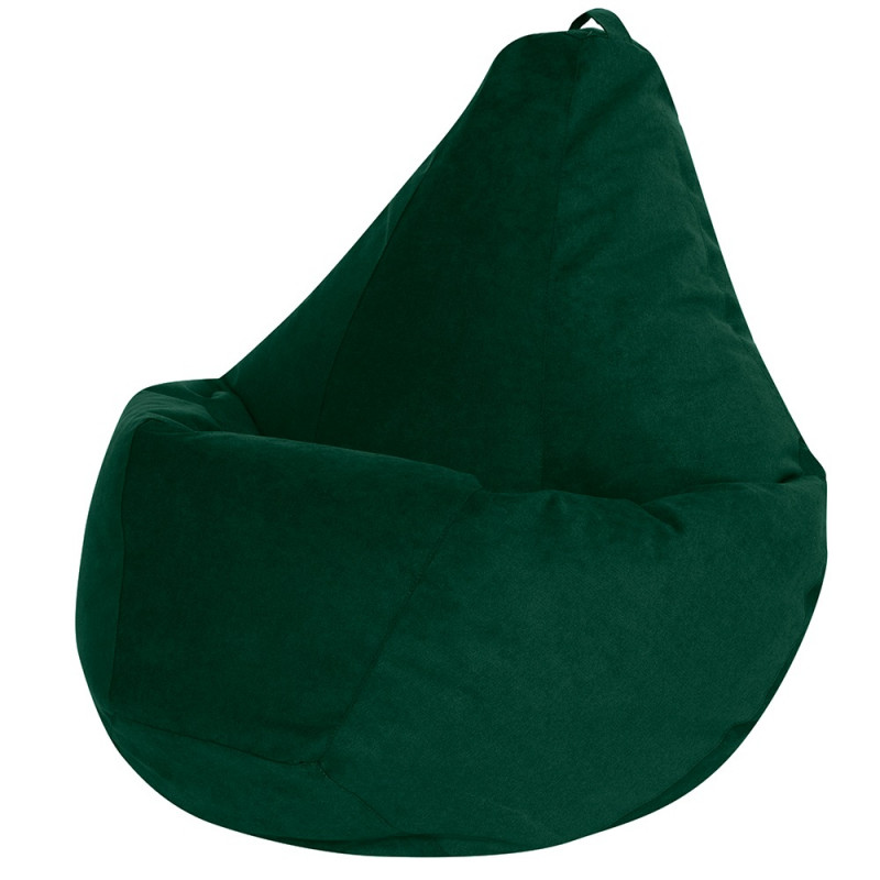 Кресло Мешок Груша Зеленый Велюр (Размер 2XL, Наполнитель Классический)