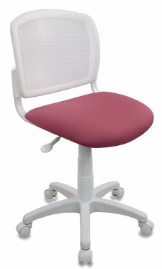 Кресло детское Бюрократ CH-W296NX белый TW-15 сиденье розовый 26-31 сетка/ткань крестовина пластик п
