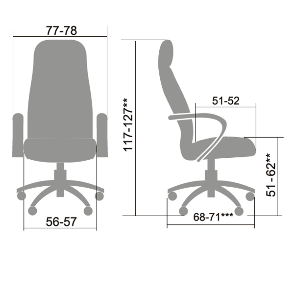 Кресло LK-13 Ch № 723(износост. материал NewLeather из натур. кожи корич)
