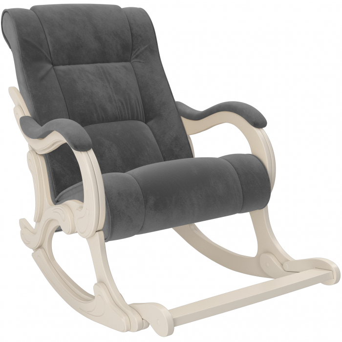 Кресло-качалка Модель 77 Молочный дуб, ткань V 32