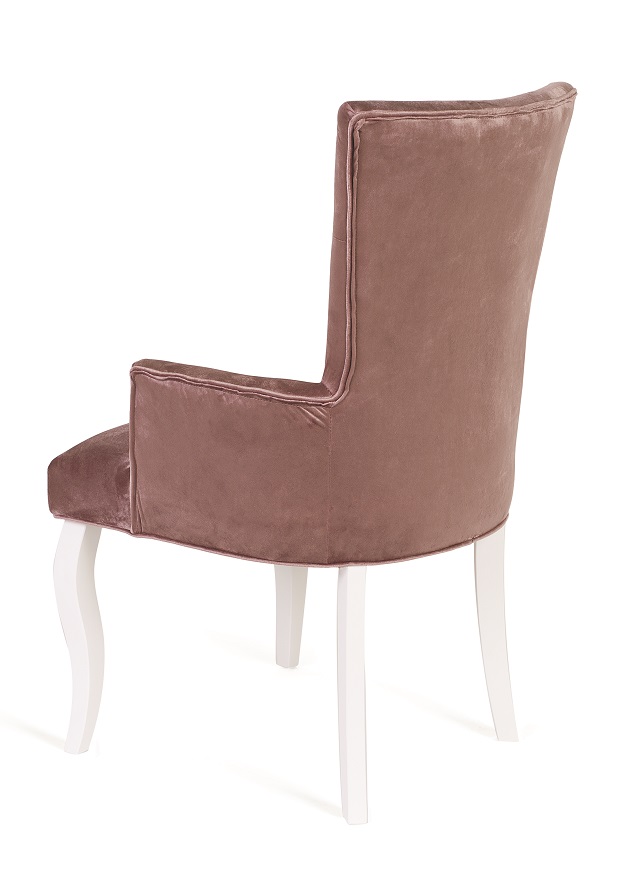 Кресло Виктория /24, розовый/белая эмаль