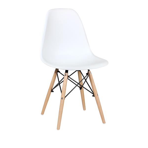 Стул дизайнерский «EAMES DSW» (пластик) (белый)